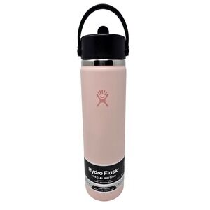 Hydro Flask 24 oz Wide Mouth Bottle Flex Straw Special Edition Dogwood Pink